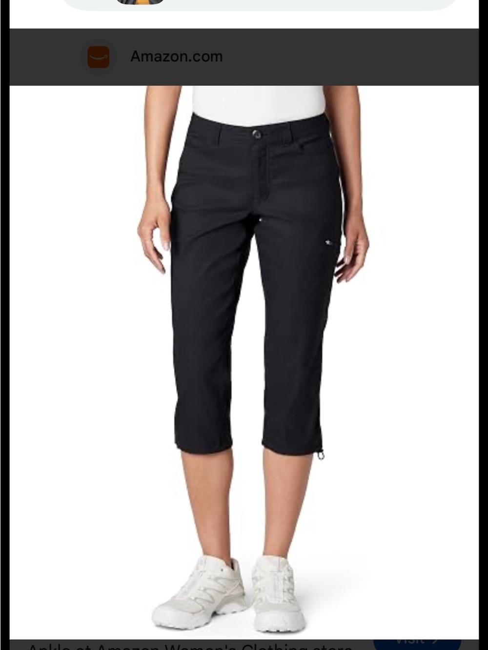 Eddie Bauer Black Cropped Capri Pants